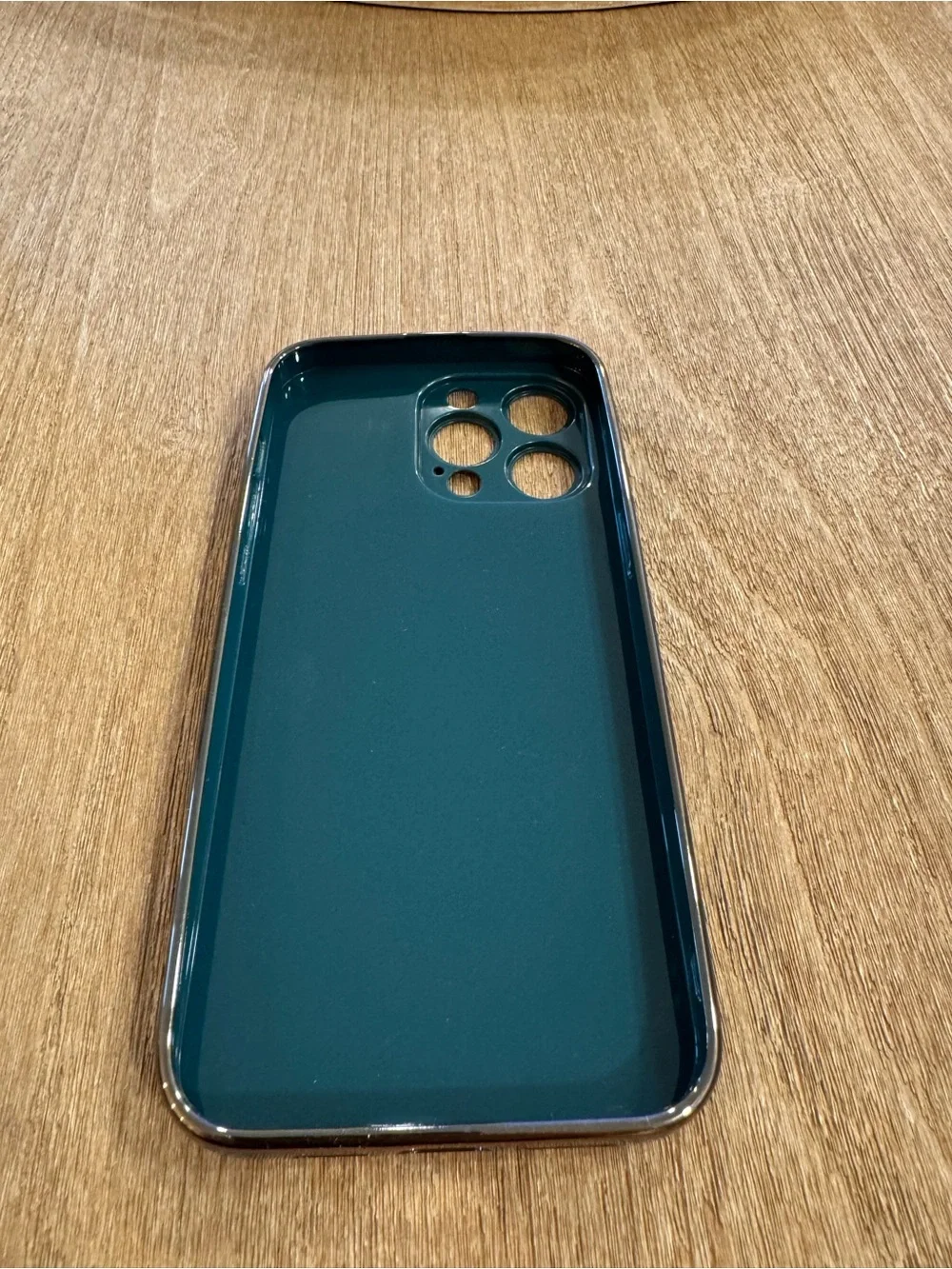 Teal 'Smile Every Day' Decorative Phone Case with Gold Trim iPhone 15 Pro Max